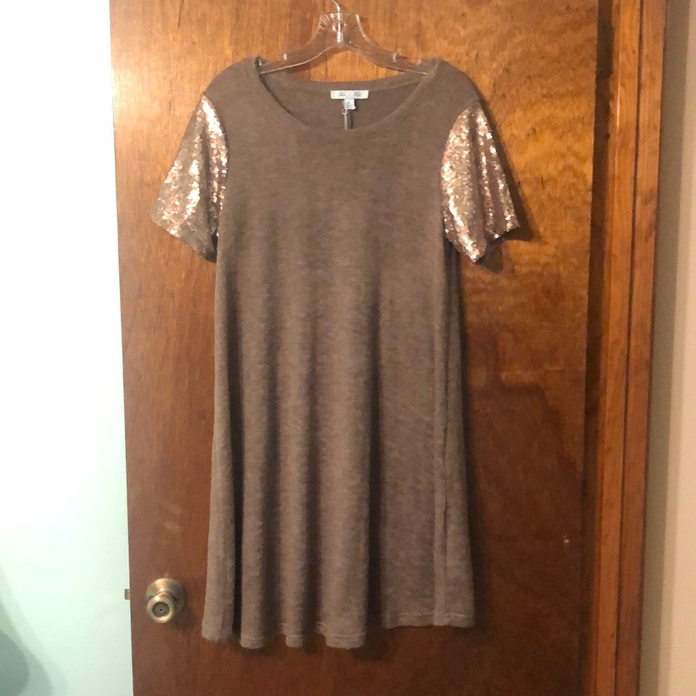 Sequin Sleeve Dress